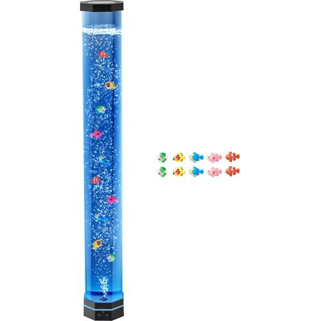 Colonne à bulles sensorielle 1 m, lampe aquarium à bulles sur pied, 16 couleurs avec télécommande pour espace détente (1/5)