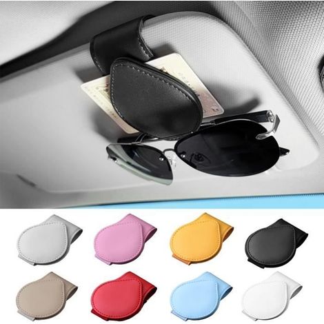Autobrillenhalter, Autobrillenetui, Sonnenbrillenhalter Beige (1/4)