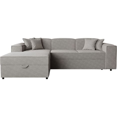 Sofá rinconero Clovis 116, Coral 75, Función de descanso, Almacenaje, 253x166x79cm, 0