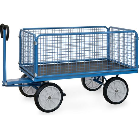fetra Chariot à plateaux manuels 6435V - charge max. 1000kg pneus pleins (1/5)