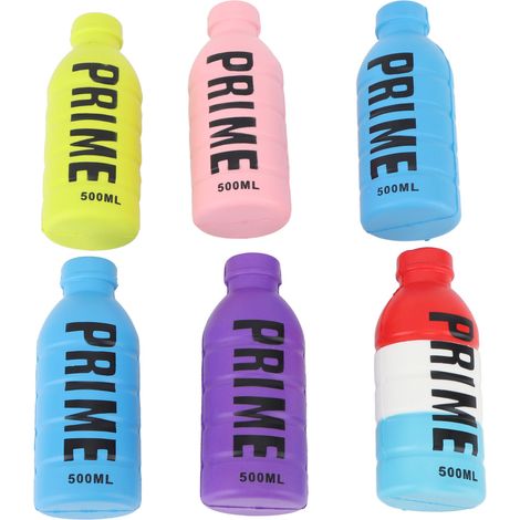 6 pièces Jouet Antistress Bouteille d'Eau en Mousse PU Colorée, Jouet à Malaxer Souple avec Grande Élasticité pour Détente
