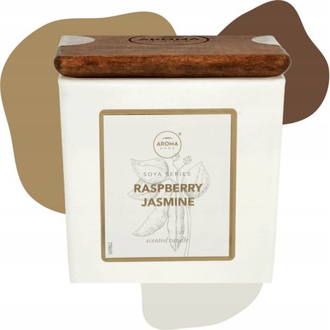 Aroma Home Soya Series Duftkerze aus Sojawachs, Himbeere & Jasmin, 155 g (1/3)