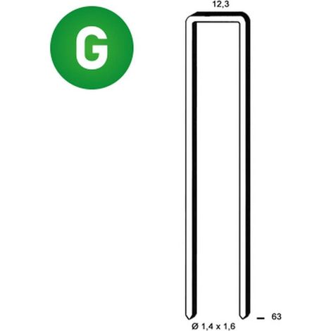 10 000 Agrafes S-63 Galvanisées - 12.3x63x1.4x1.6 mm - D-Work