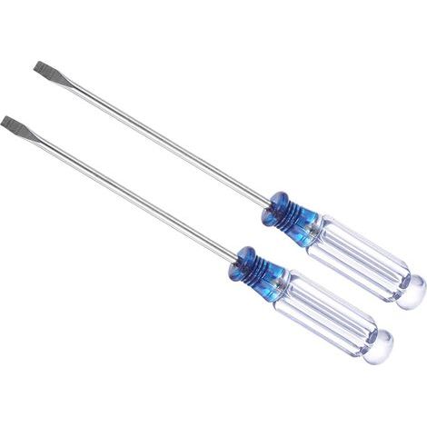Tournevis plat torx precision 2 Pièces Mini Tournevis à Fente Taille 3,0 mm Acier au Carbone avec Poignée Antidérapante (1/5)