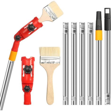 Rallonge de Pinceau Peinture Pinceau Multi Angle, Extension de Pinceau Télescopique, Poteau d'Extension pour Rouleau de Peinture pour Peinture Murale Peindre Des Plafonds Hauts (1/5)