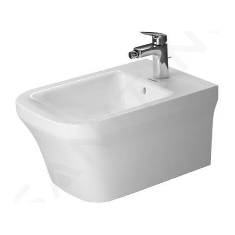 P3 Comforts bidet sospeso con piattaforma troppopieno 380x570mm 1 foro rubinetto bianco Wondergliss (1/2)