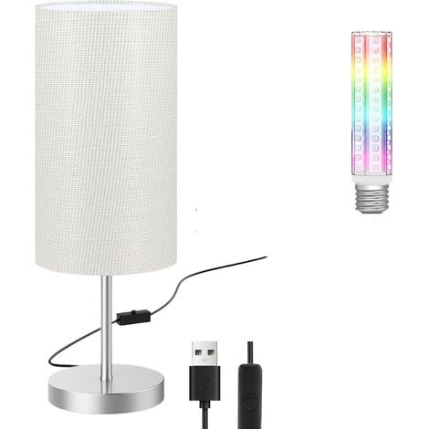 Lampada da comodino a LED multicolore regolabile in stile nordico, lampada d'atmosfera che cambia colore con attivazione sonora, 5 W