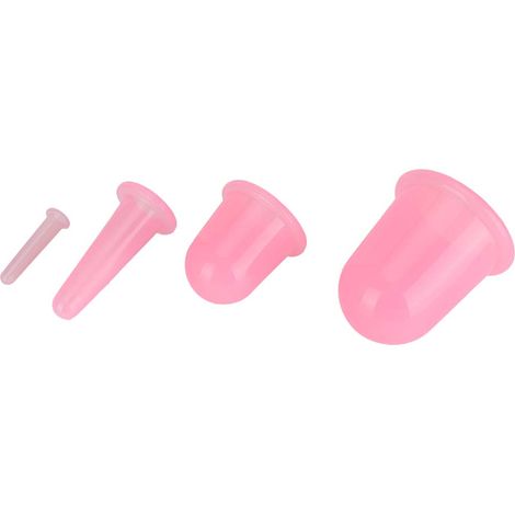 Lot de 4 Ventouses Massage Corps Anti-Cellulite en Silicone Rose Outil de Soin Bien-Être (1/5)
