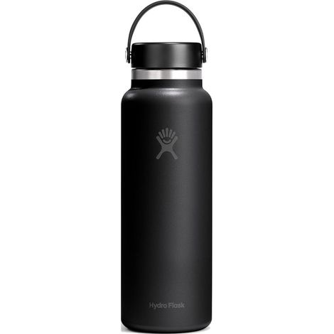 Botella térmica Hydro Flask de 1183 ml (40 oz) con tapa flexible ancha - Negra (1/2)