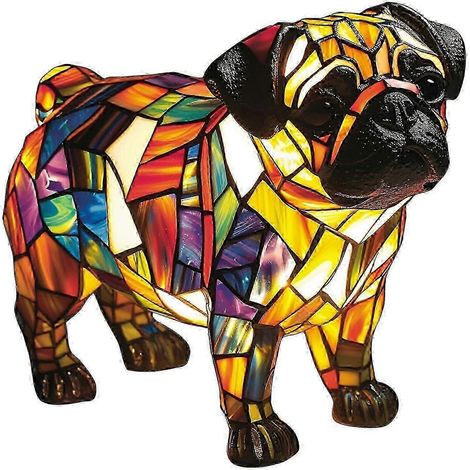Lampe Chien Série Chien Veilleuse Art Résine Décoration Canine Bureau Accent Décoration Intérieure ( A ) (1/5)