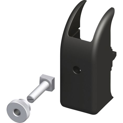 alfer Hakenverdrehschutz 16 mm Kunststoff schwarz Haken
