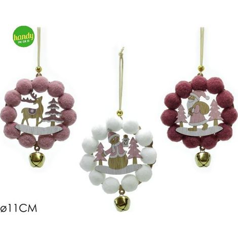 Appendino natalizio general trade con campanello Ø11 cm (1pz)