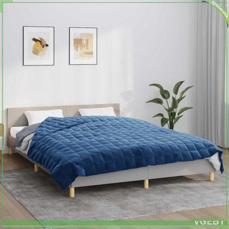 Couverture lestée - FAFEISY - 350800 - 220x235 cm - 11 kg - Bleu (1/5)