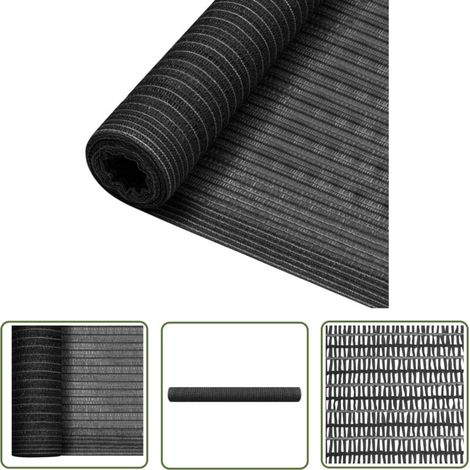 Filet brise-vue Anthracite 1,5x25 m PEHD 75 g/m² (1/4)