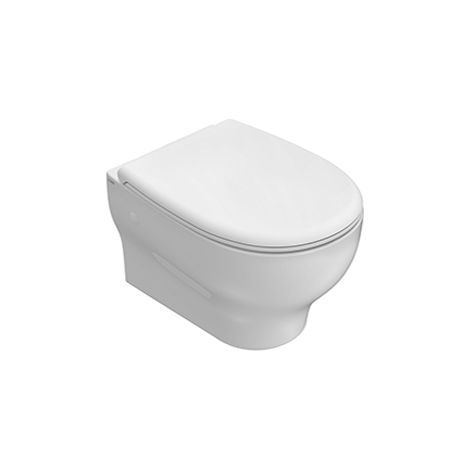CERAMICA GLOBO Grace wc sospeso s/brida senza brida c/fissaggi bianco lucido codice prod: GRS03BI (1/6)
