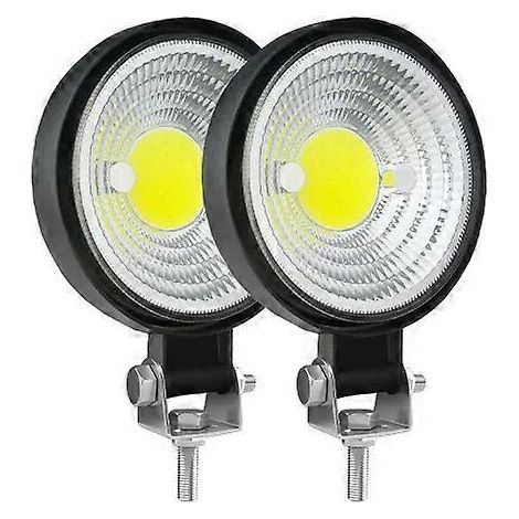 AILEO Nouvelle lampe de travail ronde Mini LED à LED COB pour camions, SUV et véhicules tout-terrain, 12/24 V, projecteurs ultra-lumineux (lot de 2) (1/5)