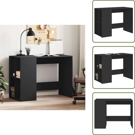 Scrivania per casa - vidaXL Scrivania Nera 102x50x75 cm in Legno Multistrato - Scrivania per ufficio