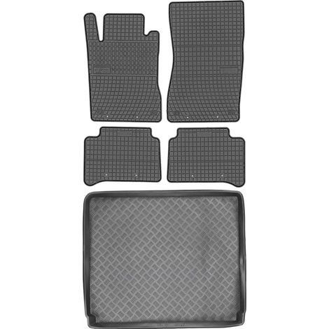Juego de alfombrillas de goma para coche y alfombrilla para maletero para Mercedes Clase E W211 Sedán (2003-2009).