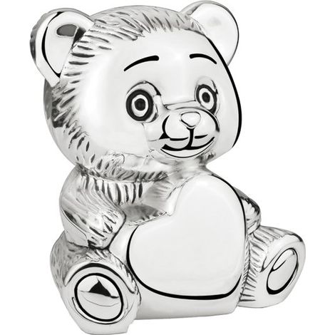 Salvadanaio in argento per bambini, regalo elegante, orsetto con cuore  Dimensioni: 79x98x109 mm  Codice articolo: ZV6757261