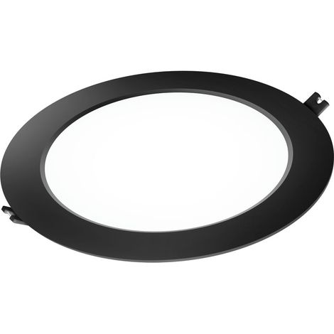 Rundes LED-Downlight PC schwarz 18W neutrales Licht (1/2)