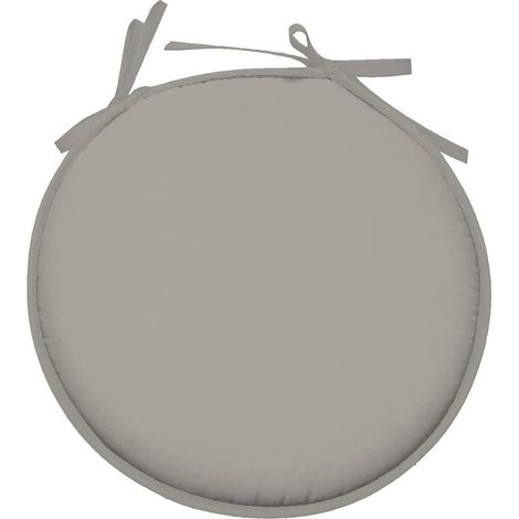 galette chaise ronde ø30cm polyester lin, modèle Nelson