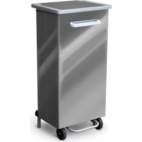 Pattumiera Per Raccolta Differenziata 47x37xh96 cm in Acciaio Inox a Pedale Lucido