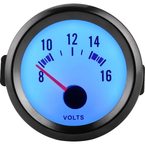 Voltmètre, Voltmètre de Voiture Plage de Mesure 8-16 V Jauge de Voltmètre en Plastique pour Voiture 12 Volts. (1/5)