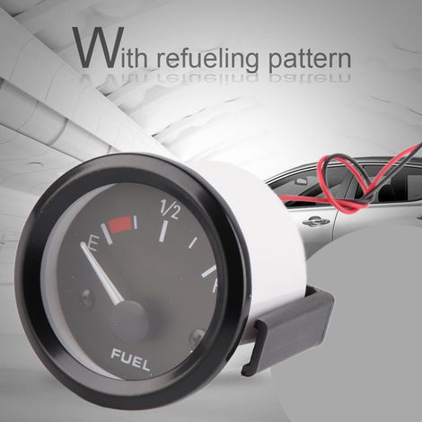 Universelle 52-mm-LED-Digital-Kraftstoffstandanzeige für Autos, E-1/2-F-Anzeige mit Kraftstoffsensor, präzise Tankanzeige. (1/5)