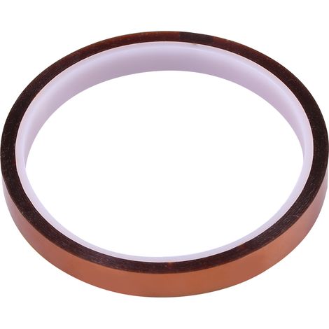 1 rouleau de ruban isolant autocollant haute température et résistant à la chaleur (10 mm x 30 m) pour circuits imprimés et composants CMS. (1/5)