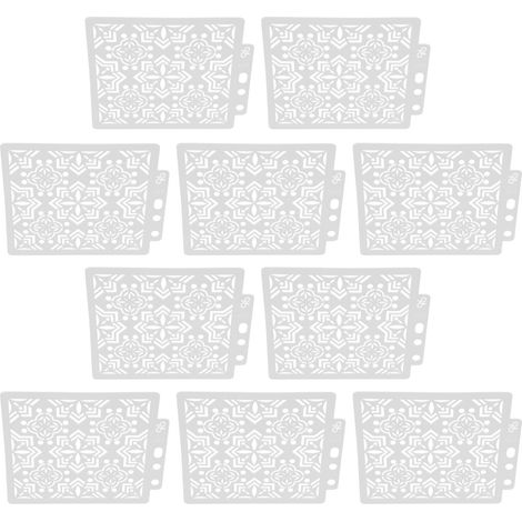 10 Gabarits de Peinture Mandala Réutilisables pour Art Thérapie et Décorations DIY (1/5)