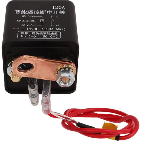 Coupe-circuit de batterie 12V 120A avec télécommande, interrupteur de déconnexion antivol pour voiture, arrêt d'urgence avec 2 télécommandes (1/5)