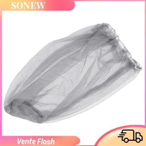 1 x Casquette anti-insectes, Filet de protection en Nylon et Polyester, Longueur 46 cm, pour Camping et Pêche (1/5)