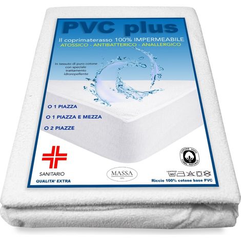 Housse de matelas sanitaire en PVC imperméable 1 CARRÉ ET DEMI