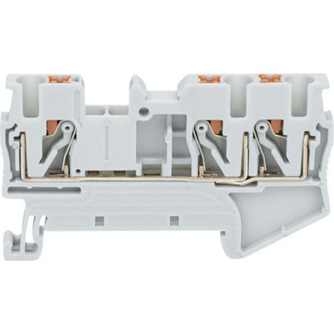 TRU COMPONENTS TC-JPT6-TW Grey Durchgangsklemme 8.2 mm Schnellanschluss 0.5 mm² 6 mm² Grau 1 St. (1/2)