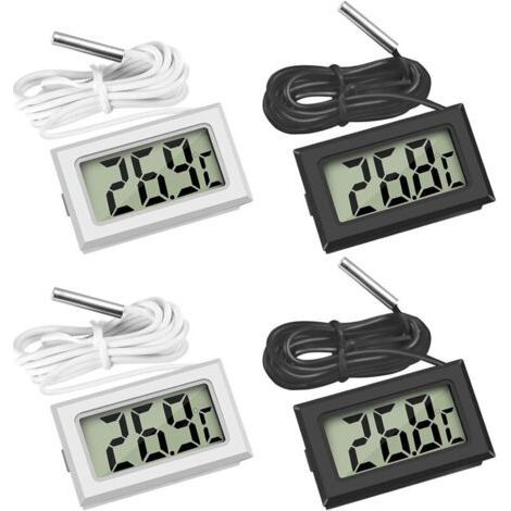 Thermomètre Numérique avec Sonde Externe Imperméable pour Réfrigérateur Congélateur Aquarium 4 Pièces (1/4)