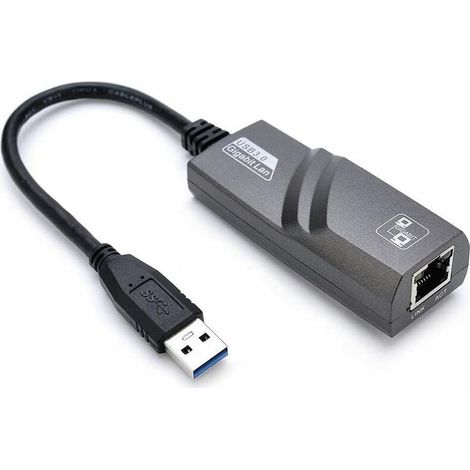 Adaptateur USB Ethernet 3.0 vers RJ45, permettant une connexion réseau LAN 1000 Mbps, compatible avec Windows 10/8.1/8/7/Vista/XP, Mac OS 10.6 et supérieur, Linux. (1/5)