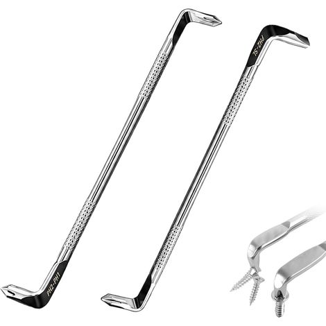 2 Pièces Tournevis Coudés, Tournevis Décalés Type Z Double Tête, 185 mm/190 mm Plat Cruciforme Driver, Offset Driver Magnétiques, pour Travaux Dans des Espaces Étroits (1/5)