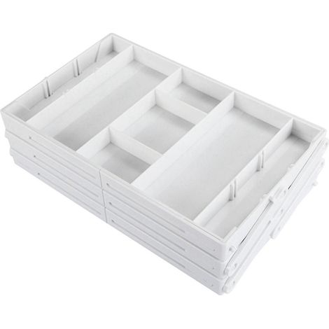 Weißer, faltbarer Schmuckständer, Aufbewahrungsbox für Schmuck und Kosmetik in der Küche, einstöckiger Organizer mit 3 Ebenen (1/5)
