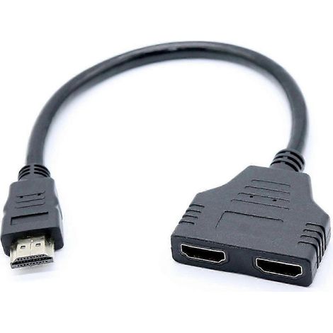 Câble adaptateur répartiteur HDMI 2025, répartiteur HDMI 1 vers 2 sorties, HDMI mâle vers double HDMI, HDMI femelle 1 vers 2 (1/5)