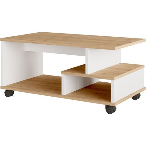 Couchtisch aus Holz "MIN9" - 90 x 51 x 42 cm - Weiß (1/5)