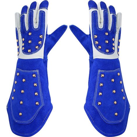 Gants de protection en polaire animale résistante, cuir véritable, blancs, taille L (1/4)