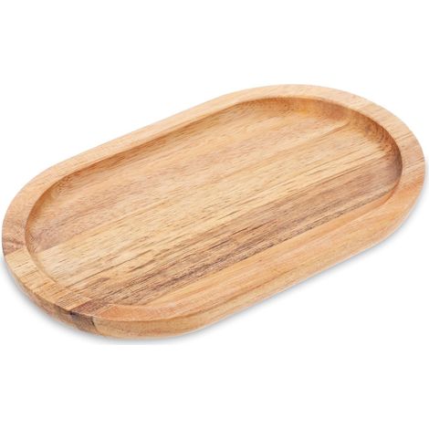 Plateau de Service Ovale en Bois d’Acacia