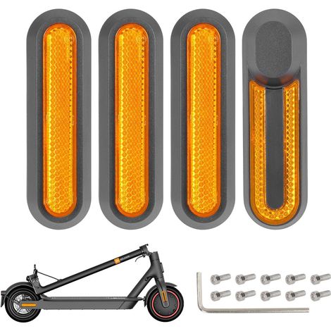 4PCS Couverture de Roue de Scooter, Trottinette Roue Couverture- Réflecteur Bande Caches Réfléchissant de Roue Arrière Trottinette Xiaomi pour Xiaomi M365, Pro, 1S, Essential, Pro2, Mi3 (1/5)