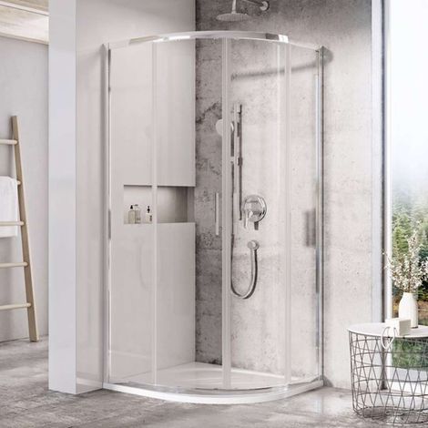 Ravak Blix - Cabina de ducha Slim BLSCP4-80, 80x80 cm, acero inoxidable brillante/vidrio transparente X3BM40C00Z1