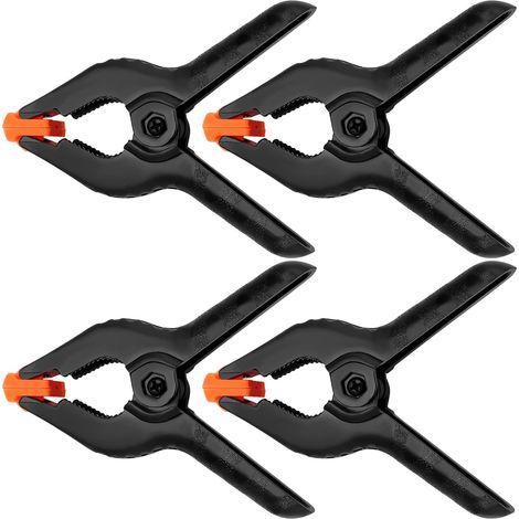 clip a molla da 8 cm, in nylon nero, ideali per progetti fai da te e studi fotografici. (1/5)