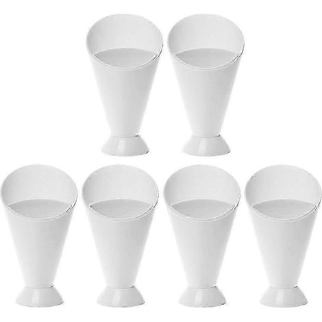 Lot de 6 coupelles en plastique pour frites, ketchup, sauce salade, etc. (1/4)