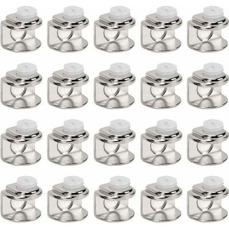 20 Pièces de pinces à verre,support etagere verre,Fixations Réglable Support peuvent installer de verre de 4 à 9 mm d'épaisseur (1/5)