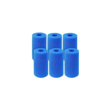 Éponge Filtrante ,Cartouche Filtres en Mousse RéUtilisable et Lavable, pour Intex Type A Piscine, Aquarium, Spa(6 Pièces) (1/5)