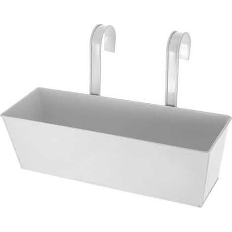Grand pot de fleurs suspendu en fer forgé, adapté aux espaces extérieurs, balcons et rambardes de jardin, à la fois décoratif et pratique (1/5)