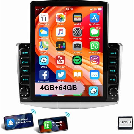 9,7" Pour VW Passat B7 2010-2015 Autoradio Android 15 GPS Bluetooth FM/AM WiFi 2+32G